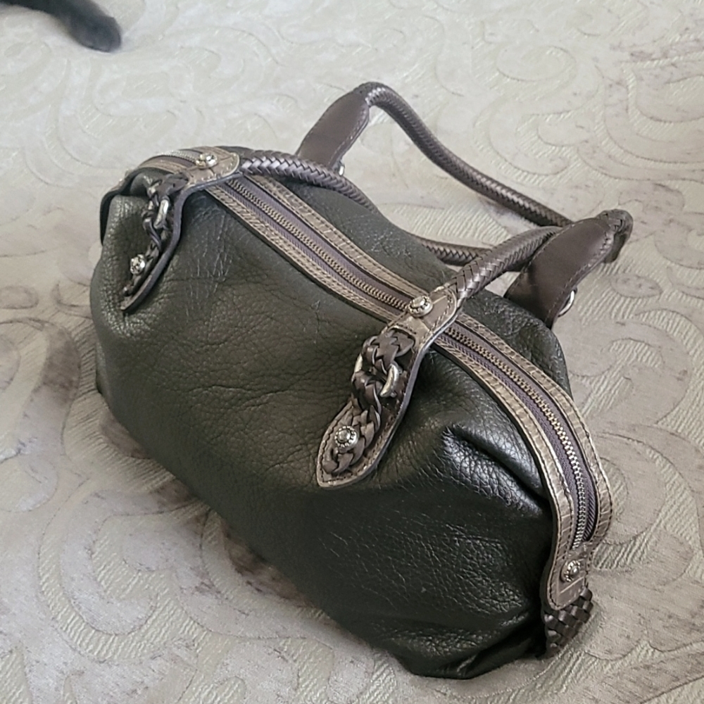 Brighton Platinum leather handbag